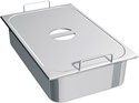 BAC GASTRO INOX AVEC COUVERCLE ET POIGNÉES, GN 1/2
