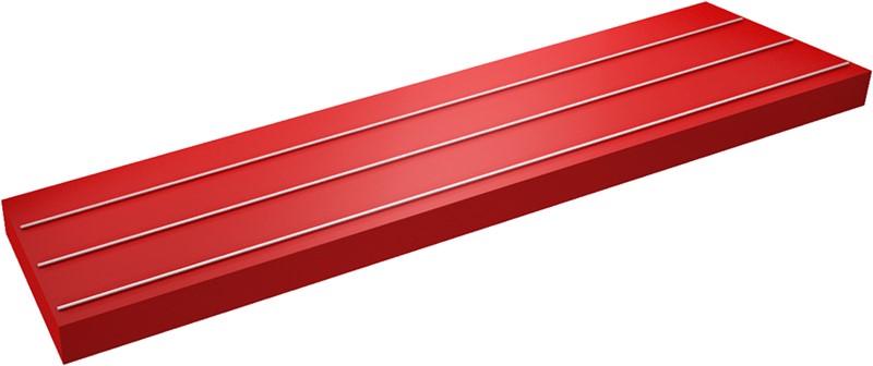 RAMPE À PLATEAUX LAMINÉ - 2 GN