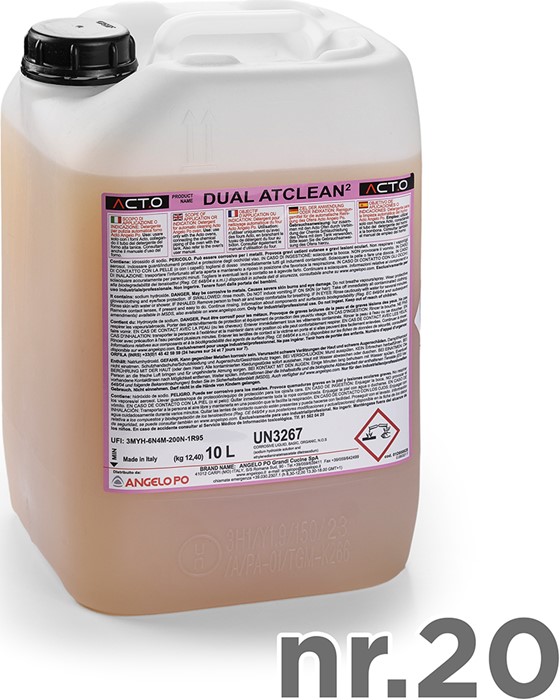 DÉTERGENT DUAL ATCLEAN2 - 20 BIDONS DE 10LT (PALETTE)
