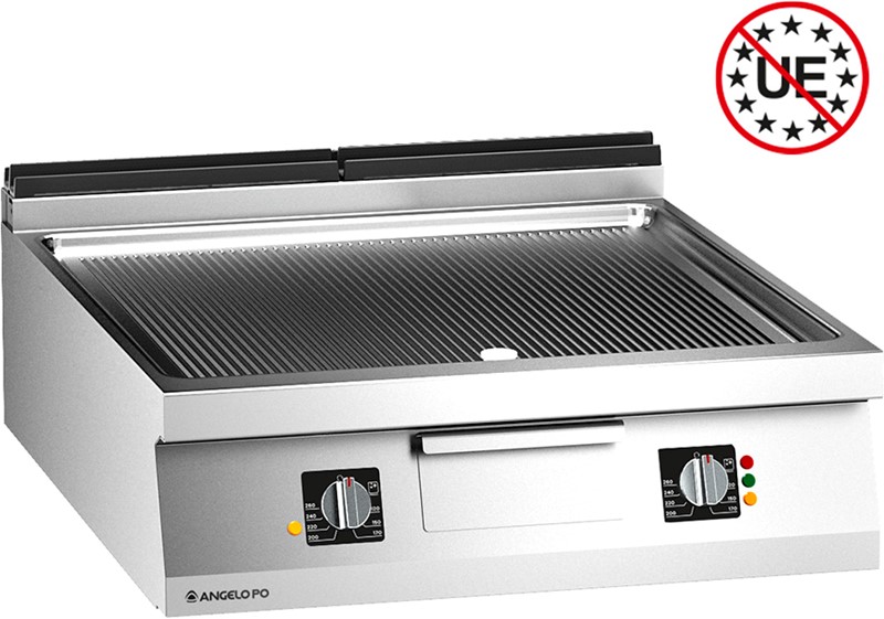 ÉLÉMENT GRILLADE ELECTRIQUE AVEC PLAQUE NERVURÉE EN ACIER DOUX